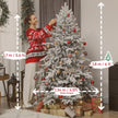 6ft snow-flocked Christmas tree – image 3