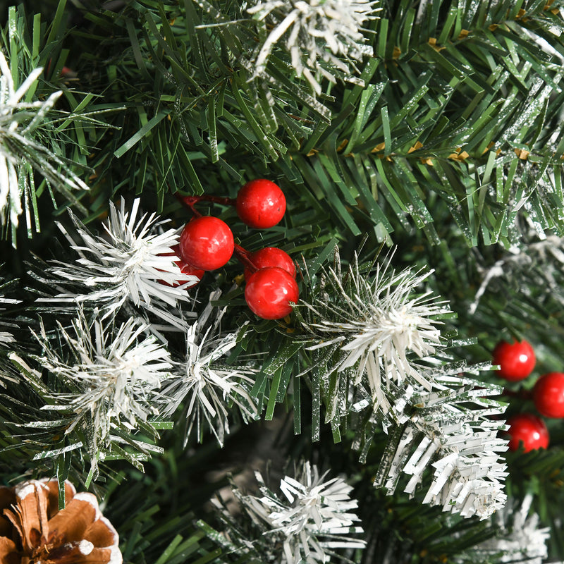 6ft pencil tree with berries and pine cones – image 9