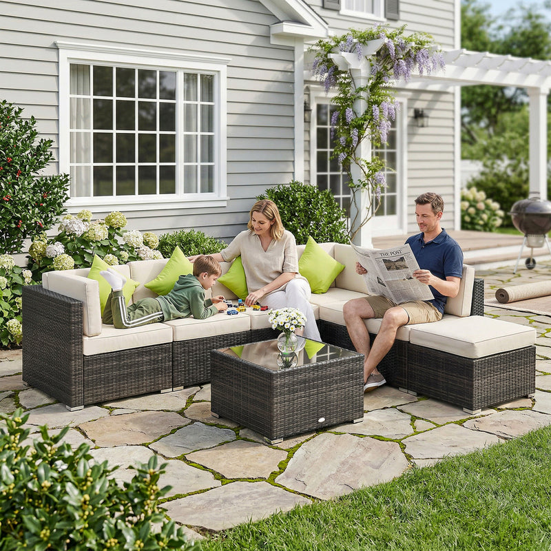 8-piece rattan corner sofa set – image 9