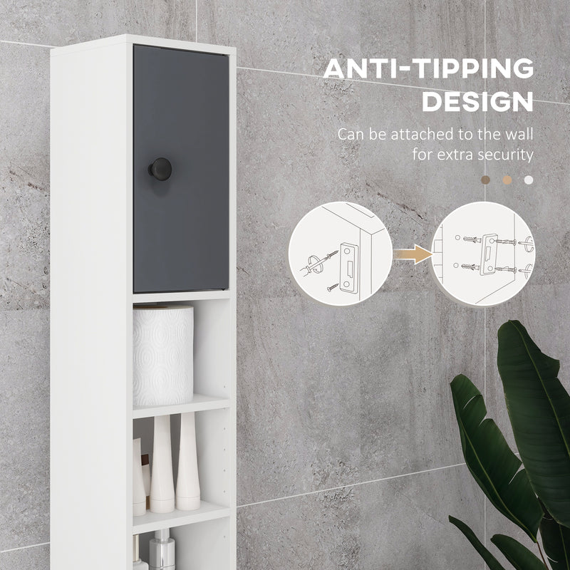 180 cm slim bathroom cabinet – image 5