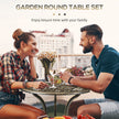 Floral cast aluminium bistro set – image 6