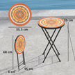 Folding mosaic side table – image 3