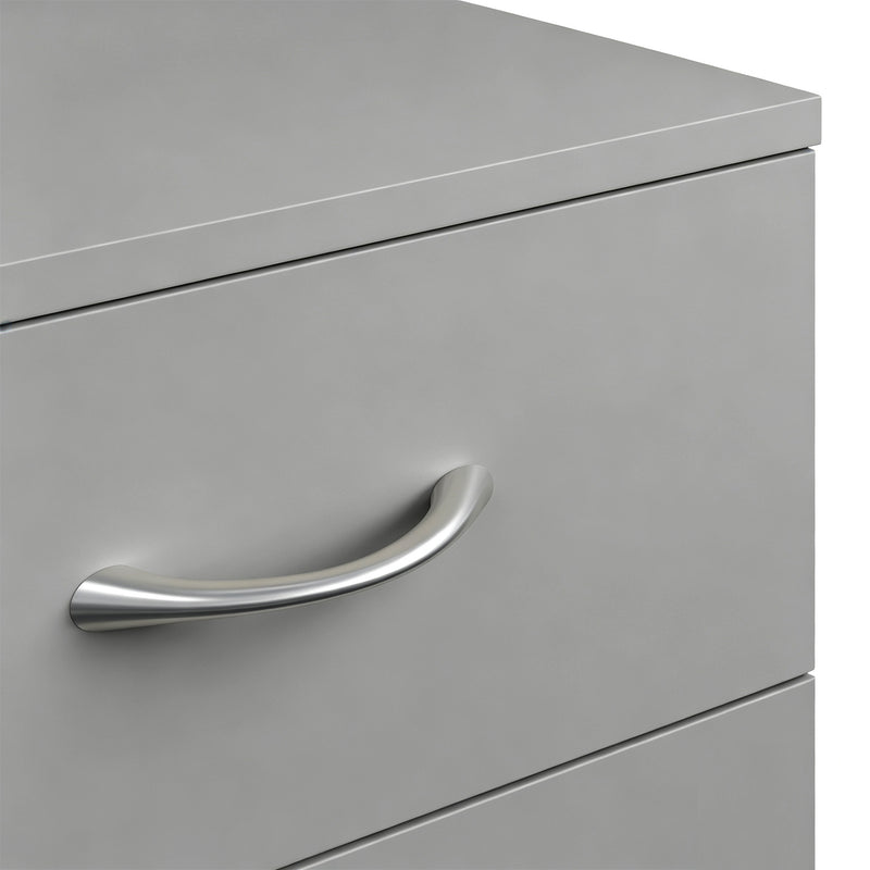 HOMCOM Three-Drawer Simple Bedside Table - Grey – view 10