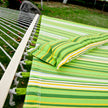 Outsunny Double Cotton Hammock Camping Swing Outdoor Garden Beach Stripe Hanging Bed with Pillow, 188 x 140 cm, 180 KG – view 9