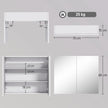 White double door mirror cabinet – image 3