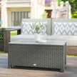 Rattan glass-top coffee table – image 9