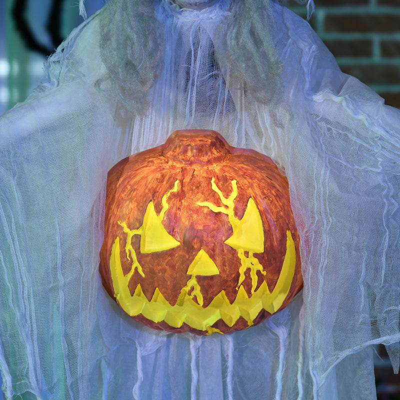 183cm Hanging Witch with Pumpkin, Glowing Eyes & Sound – image 8 of 9