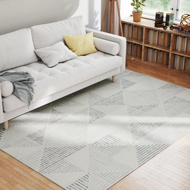 Grey geometric rug 230 x 160 cm – image 2