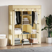 125 cm beige fabric wardrobe – image 2