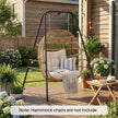 Outsunny Hammock Chair Stand Only, 150KG Load Capacity, for Indoor Outdoor, Black – view 10