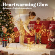 3-Piece Rattan Reindeer Family shown in a festive display