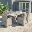 Aluminium rattan dining set – image 2