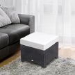 Black rattan footstool – image 10