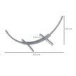 Outsunny 3.25m Wooden Hammock Stand Universal Fit Garden Picnic Camp Accessories, Grey – view 3