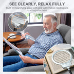 Electric Rise/Recline Armchair, with Reading Light - Grey