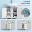 Light grey pedestal under sink cabinet – image 4