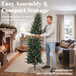 6ft slim pine pencil Christmas tree – image 6