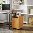 Mobile filing cabinet – natural wood – image 10