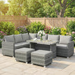 6-piece rattan corner sofa dining set – image 10