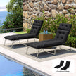 Black sun lounger cushions 190 x 56 cm – image 8