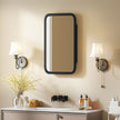 Wide-frame black mirror cabinet – image 10