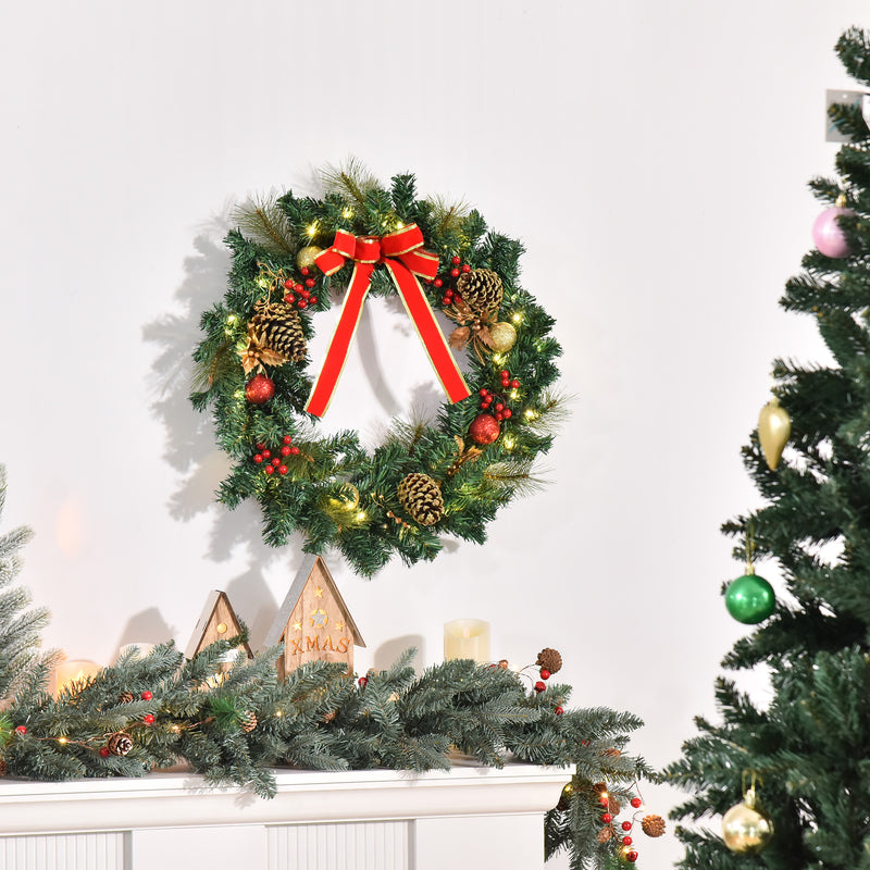 Diagram showing how to shape the wreath branches
