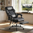 HOMCOM Adjustable Office Chair Reclining Computer Desk Chair with Footrest, Armrest, Casters, Black – view 10