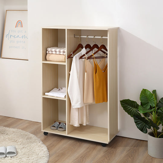 Maple open wardrobe on wheels – image 2