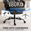 HOMCOM Executive Office Chair, 180kg Big and Tall PU Desk Chair with Linked Armrests, Pocket Spring Cushion, Adjustable – view 7