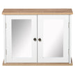 White & wood effect mirror cabinet – image 10