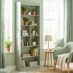 Bookcase, 6-Tier Bookshelf with Open Storage Shelves, Cubes, 180 cm Tall Display Shelf with Anti-Tipping Design, Green