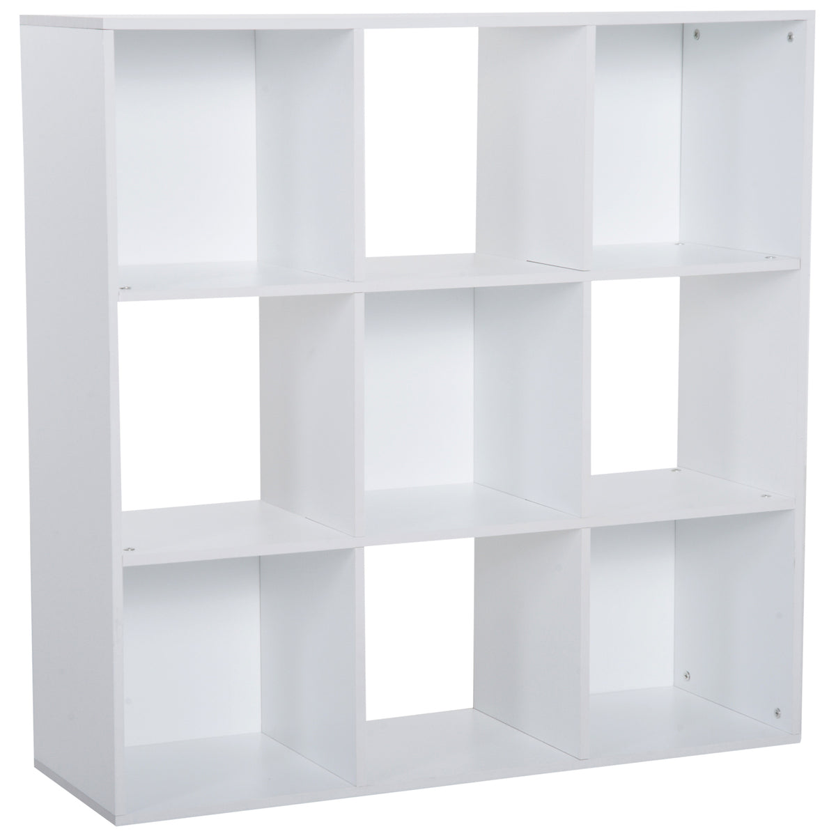 3-Tier 9-Cube Storage Bookcase – White
