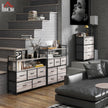 Rustic 4-drawer fabric chest – image 8