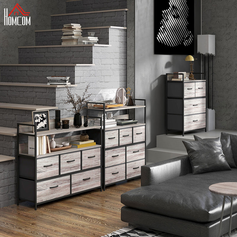 Rustic 4-drawer fabric chest – image 8
