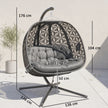 Double hanging egg chair – image 4