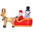 6.5ft Santa Sleigh and Reindeer Christmas Inflatable on a white background