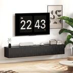 140cm Floating TV Stand, Wall Mount TV Unit with Cable Management Hole, Fits up to 72" TV, Black