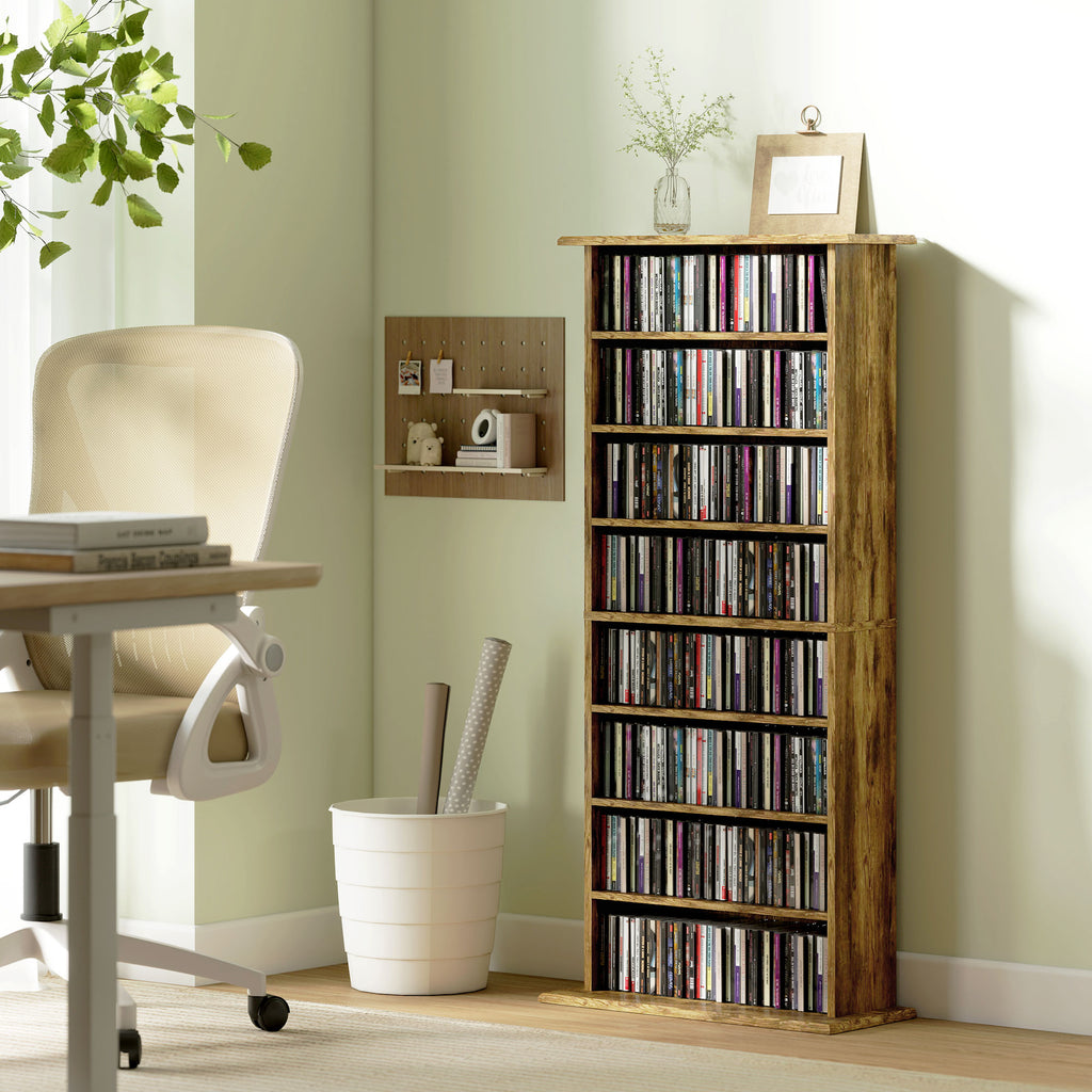 360 CD Storage Unit - Rustic Brown