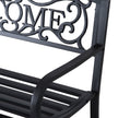 Contoured steel garden bench – image 7