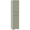 HOMCOM Tall Bathroom Cabinet with Arched Doors - Light Green