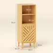 Slim bamboo-door bathroom cabinet – image 3