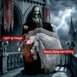 180cm Animated Witch with Floating Ghost, Light & Sound – image 6 of 9