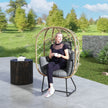 Standing rattan egg chair – image 10
