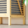 Bamboo laundry cabinet with hamper – image 9