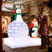 Close-up of a decorative detail on the 5ft penguins and igloo Christmas inflatable