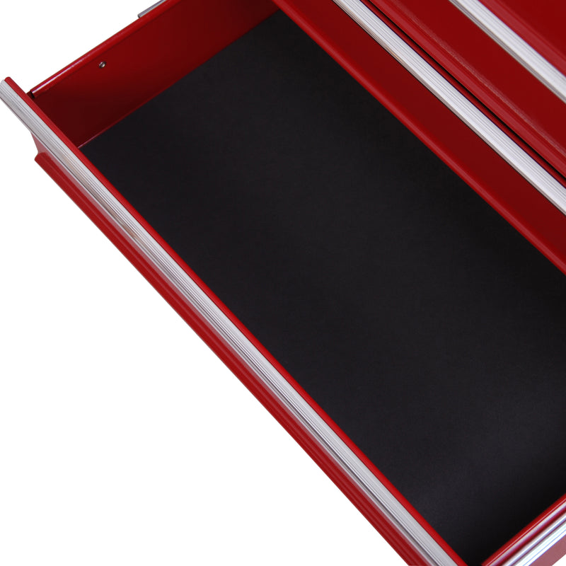 5-Drawer Lockable Rolling Steel Tool Cabinet – Red – image 8 of 9
