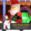 LED lighting on the 6.6ft Santa on polar bear Christmas inflatable