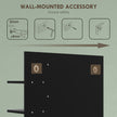 Black bamboo panel bathroom mirror – image 6