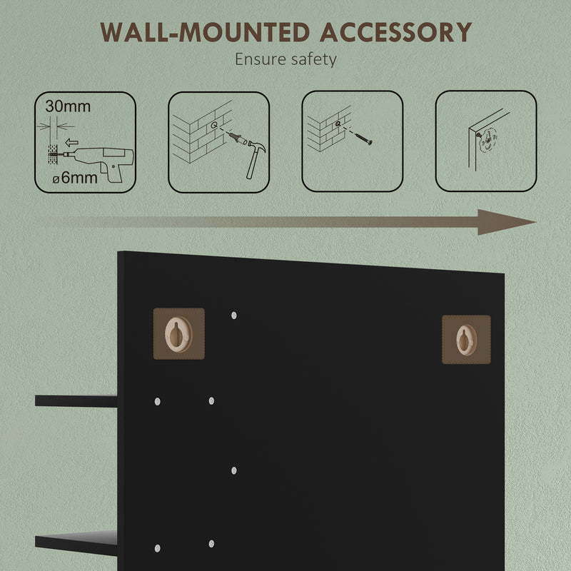 Black bamboo panel bathroom mirror – image 6
