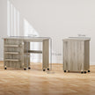 Folding sewing table – grey wood effect – image 3